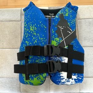 West marine life vest. Youth 50-90 pounds